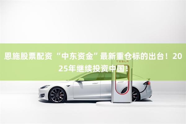 恩施股票配资 “中东资金”最新重仓标的出台！2025年继续投资中国！