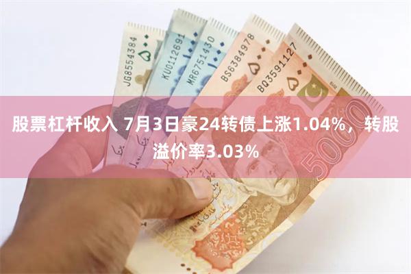 股票杠杆收入 7月3日豪24转债上涨1.04%，转股溢价率3.03%